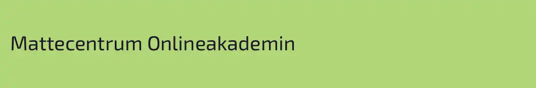 Mattecentrum Onlineakademin